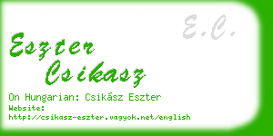 eszter csikasz business card